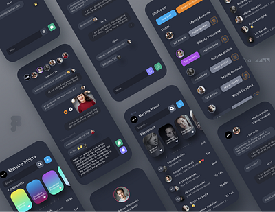 Chat App UI app app design branding clean design illustration logo minimal mobile simple ui ux