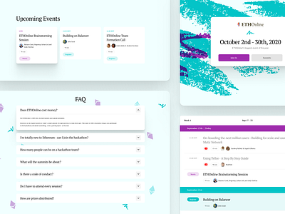 Ethereum Hackathon – Page Details 90s clean design digital ethereum flat hackathon jazz minimal purple simple teal ui web website