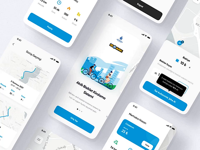 isbike Mobile App Redesign - Rent Bike app behance bicycle bike case study clean mobile redesign rent ui ux