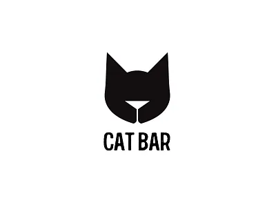 Cat Bar logo bar branding cat character concept creative design graphic design identity illustration logo mark martini