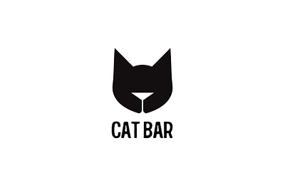 Cat Bar logo bar branding cat character concept creative design graphic design identity illustration logo mark martini
