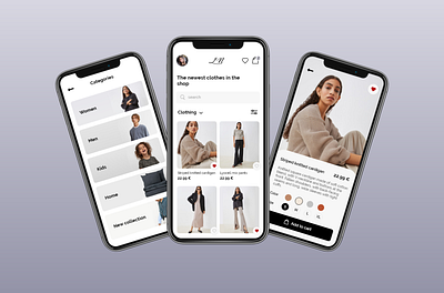 Fashion e-commerce - Mobile App branding colors design e comerce graphic design icon illustration logo shop app typography ui ux vector