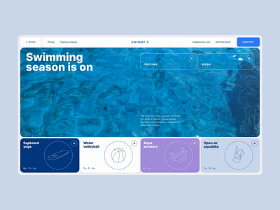 Swimming center concept design swimming center ui ux