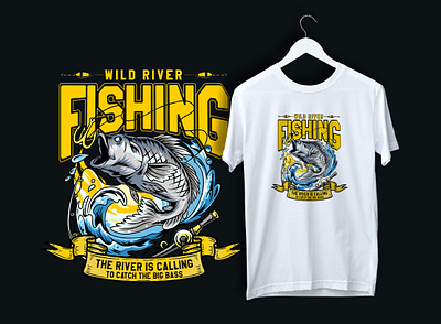 Fishing T-shirt Design banner best tee shirl branding design ecommerce slider illustration slider t shirt tees towal ui