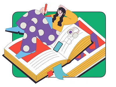 Baims Brand Illustration Concept books branding character college course design education graphic design identity identity design illustration interface student study ui university user experience ux web design web marketing