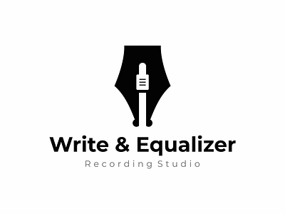 Write & Equalizer equalizer logo music pen write