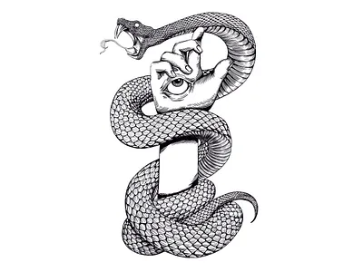 snake eye darkart drawing graphic design illustration ink logo