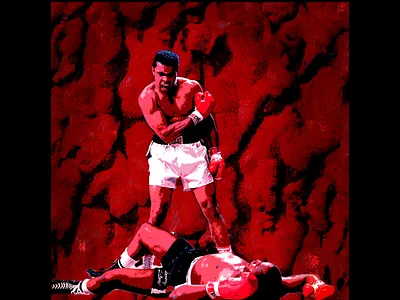 Muhummad Ali graphic design boxing graphic graphic design muhammad ali red