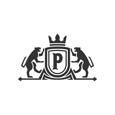 Panther Heraldry Logo animal branding design elegant exclusive heraldry illustration logo luxury mascot old panther puma royal shield stand tiger vector