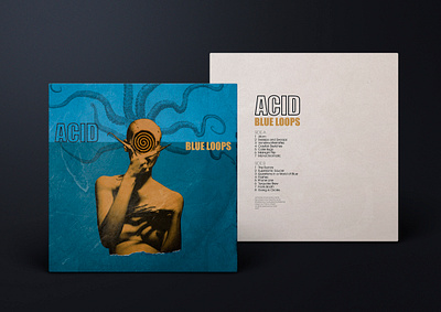 Album Design - "Blue Loops" album design beattape collage design fiverr seller graphic design surreal vinyl