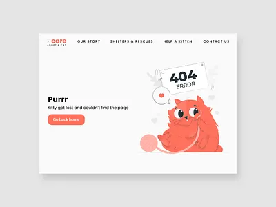 Daily UI Challenge - 404 ERROR app design design figma rescue web ui ui design ux design visual design web web design
