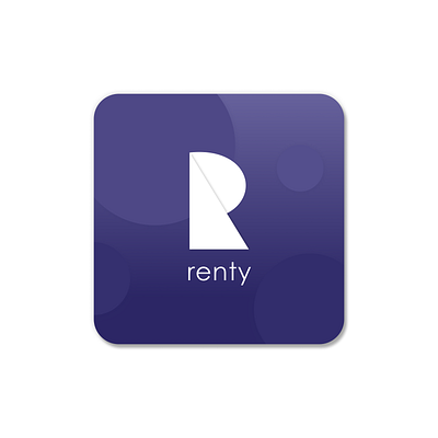 Renty app design logo ui ux