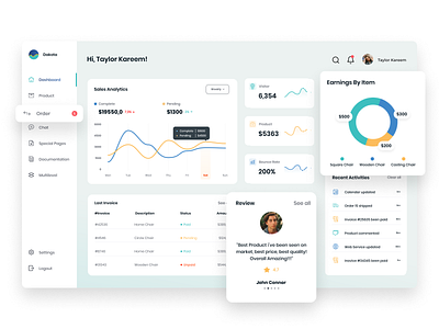 Customer Relationship Management (CRM) - Dashboard admin agensip branding clean colorful crm dashboard design management stunning sunday ui uiux uix ux webdesign website