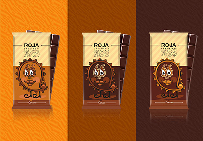 roja chocolate branding chocolat foodpacking graphic design illustration logo logotype marjannavab packaging packaging design packing chocolat typography vector