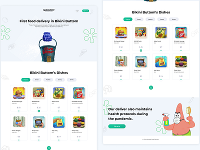 Chum Bucket Food Delivery Website bikini buttom brand branding chum bucket clean ui design ecommerce food food delivery food website landing page spongebob ui ui. uidaily uikits uipractice uiux ux website