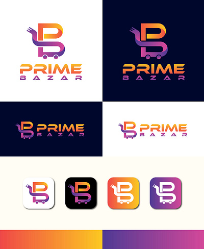 Prime Bazar branding graphic design logo motion graphics