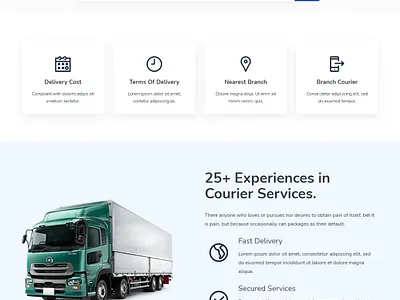 Orcodia - Courier & Delivery Service HTML Template template