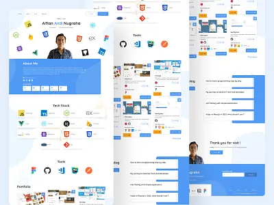 Personal Portfolio Landing Page backend branding design designui freelance frontend frontend development graphic design landing page landing page design personal personal landing page personal web portfolio ui ui designer uidesign web website