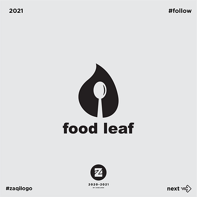 Food Leaf Logo Design branding design food food leaf logo design icon illustration leaf logo logotype minimal simple simple logo templates vector