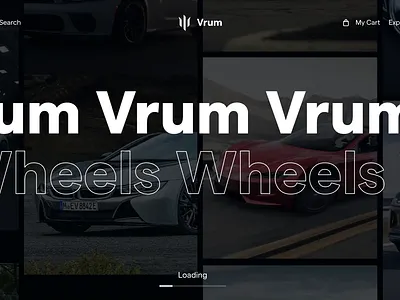 Car Showroom Website animation automobile car car landing page landing page motion showroom website