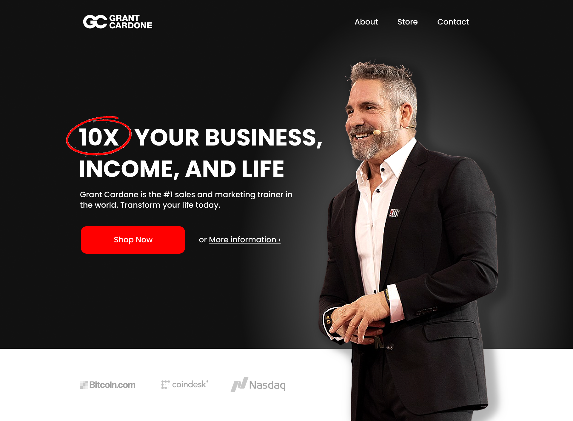 Landing Page - Grant Cardone by IT Koopman on Dribbble