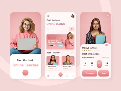 Online class app design 3d animation app design branding design graphic design illustration illustrator logo minimal mobile app design mobile application motion graphics online class app design ui user experience user interface ux uxui
