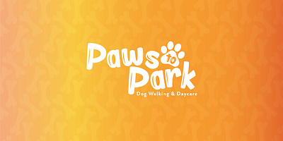 Paws to Park doggie daycare logo & patterning app brand assets brand development branding design graphic design illustration logo logo design pattern patterning vector