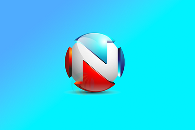 3D N letter logo design template animation branding design graphic design illustration logo motion graphics vector
