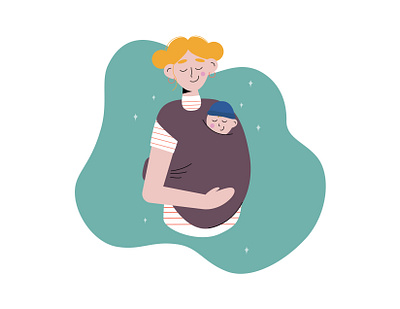 Motherhood art design flat illustration minimal vector