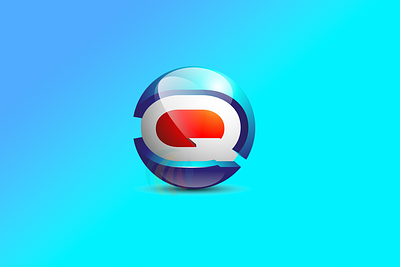 3D Q letter logo design template animation branding design graphic design illustration logo motion graphics vector