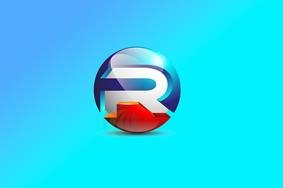 3D R letter logo design template animation branding design graphic design illustration logo motion graphics vector