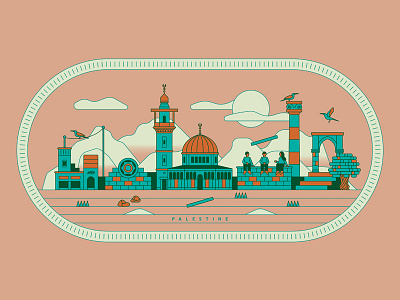 This is Palestine alquds illustration jerusalem landmark palestine