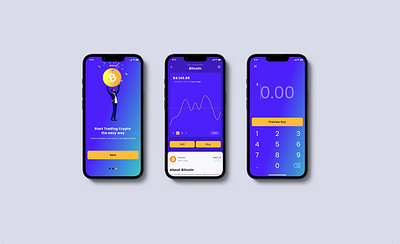 Crypto Currency App app app design crypto crypto monnaie cryptocurrency currency design dribble course graphic design mobile app prototype ui