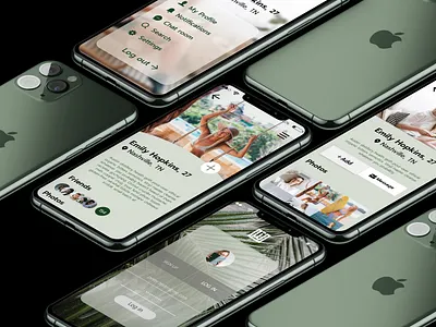 Social app UI design app branding design logo ui