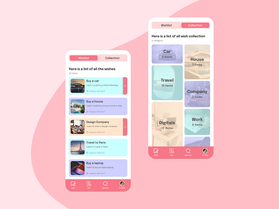 Sawish (wishlist app) app appdesign application creative design design challenge figma graphic design ui uidesign ux uxdesign wishlist