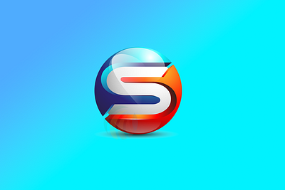 3D S letter logo design template animation branding design graphic design illustration logo motion graphics vector