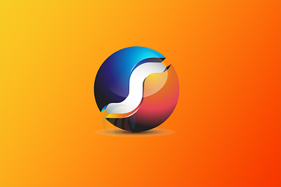 3D S letter logo design template animation branding design graphic design illustration logo motion graphics vector