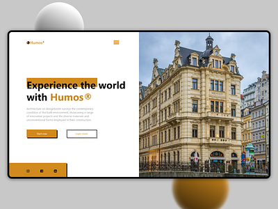 Numos ... arhitect ball black build design gray orange trending ui web webdesign websait white