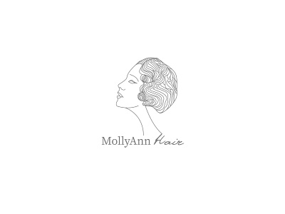 MollyAnn Hair alexandra miracle beauty branding design graphic design hair illustration logo logotype saloon