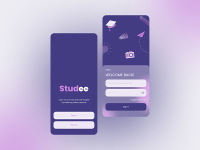 UI Design - Online Course Mobile App app app design branding design graphic design illustration mobile app design online course app ui ui design uiux web design