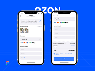 Redesign for OZON commerce mobile app checkout commerce design ios ios checkout order ozon ui wildberries yandex