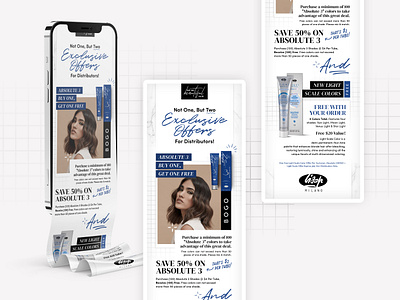 Hair Product Newsletter Design email graphic design hair mock up