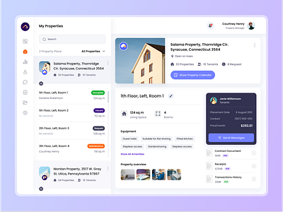 My Properties Page - Property Management Dashboard 🏠 clean dashboard management managament my properties product design property listing property management property management app real estate resident management tenant management transactions ui design web web applications website