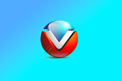 3D V letter logo design template animation branding design graphic design illustration logo motion graphics vector