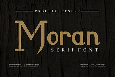 Moran font branding design font illustration letter logo typography ui ux vector