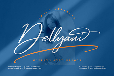 Dellyani - Modern Signature Font handwriting handwritten script