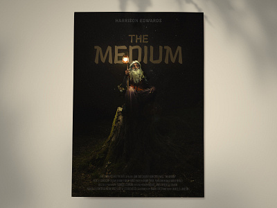 The Medium by Harrison Edwards adobe book cover design editing film flyer graphic design image man manipulation medium movie old photo photoshop poster retouching trunk typography