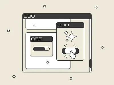 Drag & Drop Illustrations 👾 art click design illustration interface kapustin loading pixel resources set vector