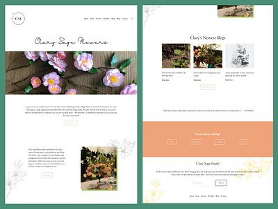 Clary Sage Flowers - Squarespace Full Design squarespace web design web develop