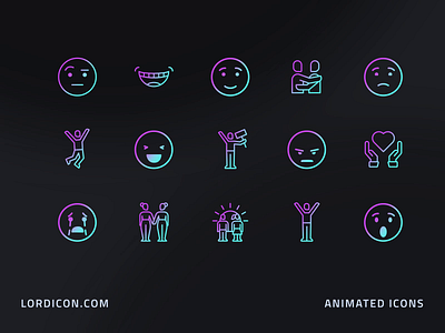 Emotions Icon Group 2d animation animation icon